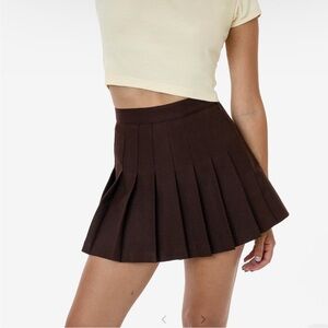 EUC Los Angeles Apparel Tennis Skirt in Dark Brown Size M